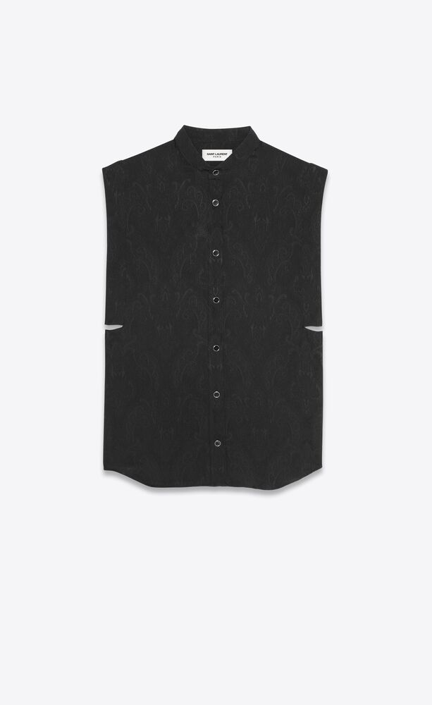 saint laurent sleeveless shirt