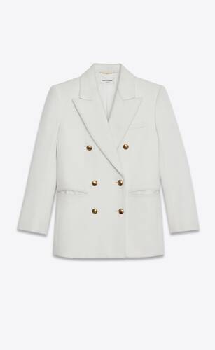 saint laurent white blazer