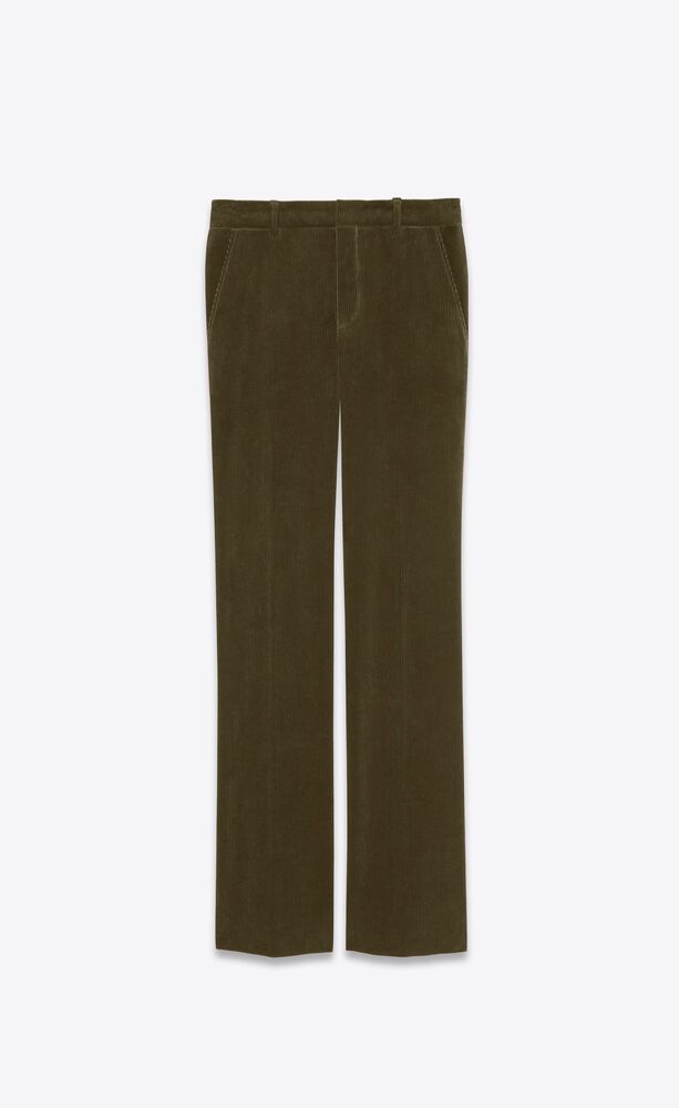 low-waisted pants in corduroy
