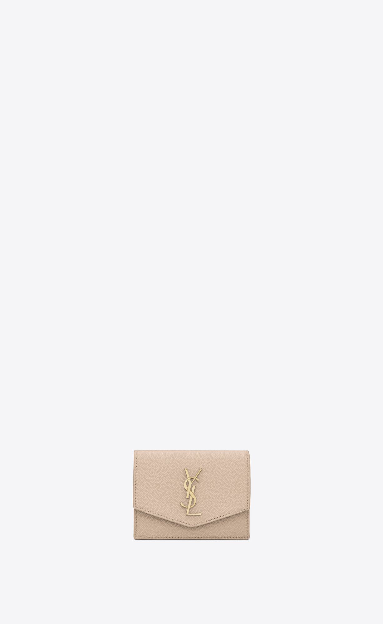 UPTOWN Compact wallet in grain de poudre embossed leather Saint Laurent