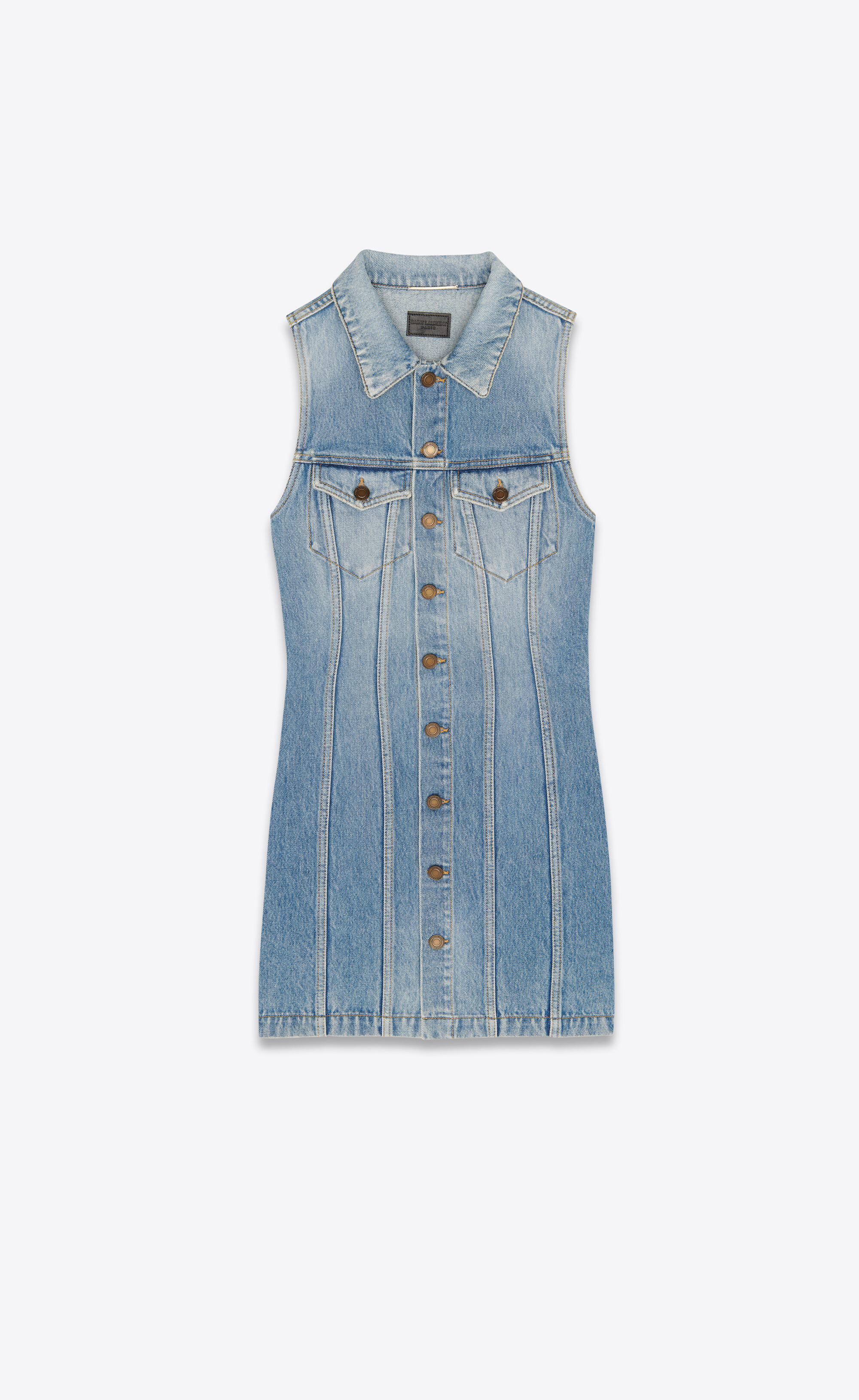 ysl denim dress