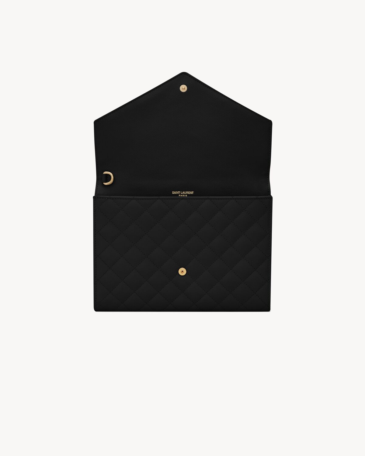 생로랑 믹스 마텔라세 그랑 드 뿌드르 가죽 엔벨롭 플랩 파우치 651030BOW911000