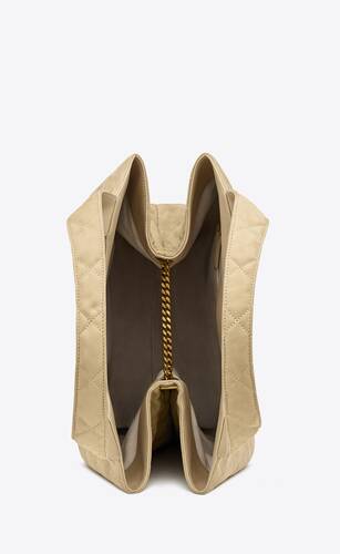 icare maxi shopping bag in quilted nubuck suede