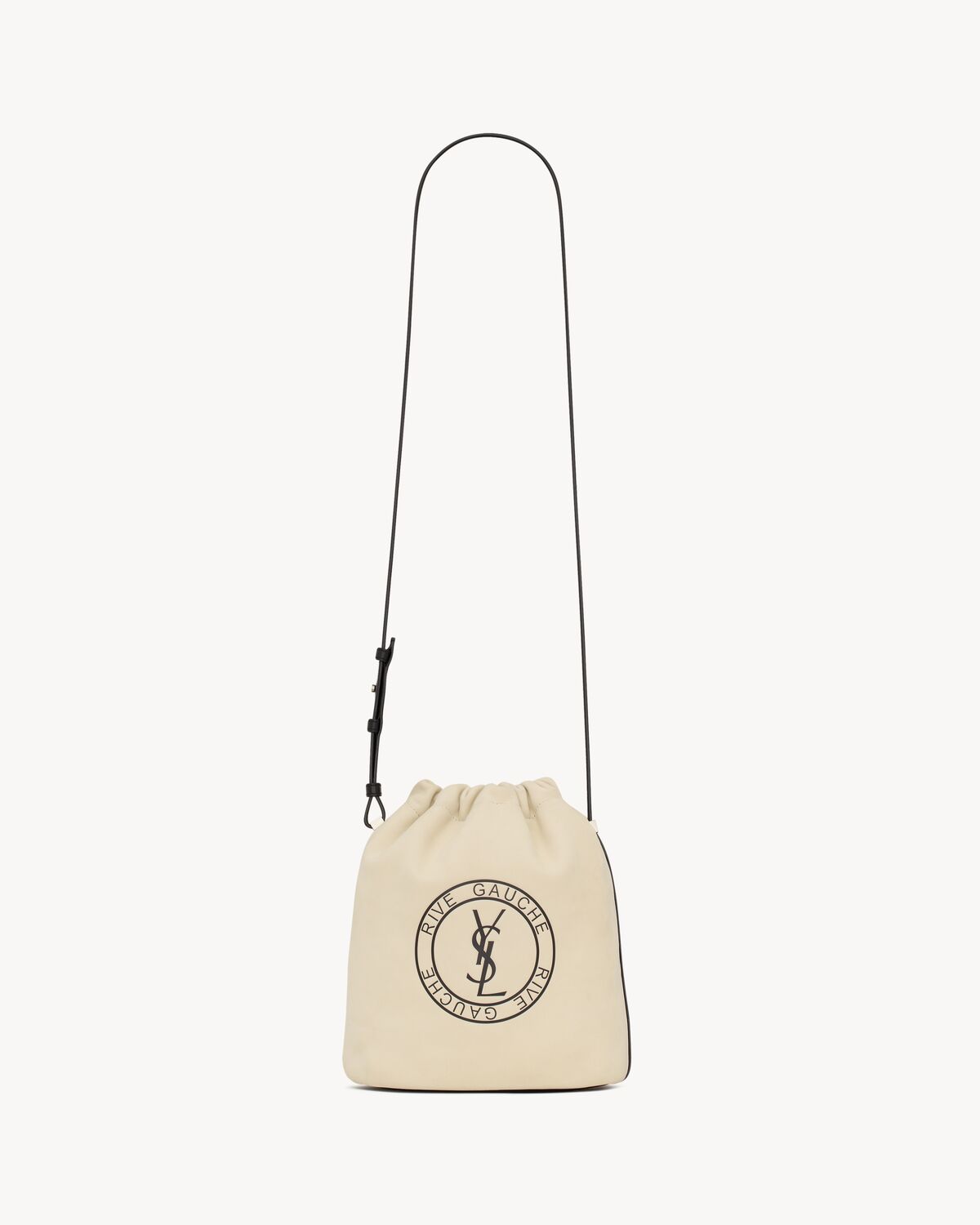 RIVE GAUCHE laced bucket bag in smooth leather