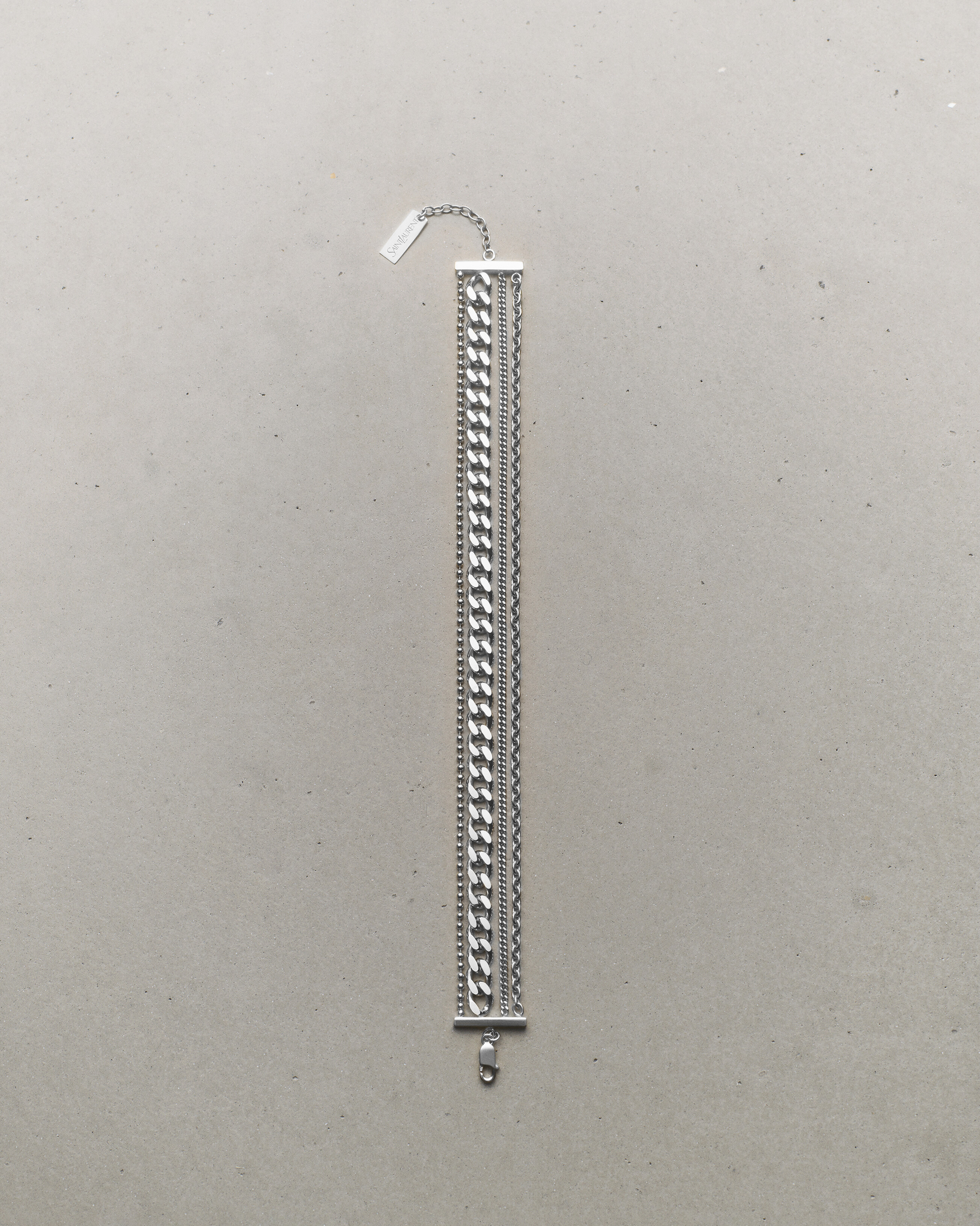 Pulsera de varias cadenas de oro gris de 18 kt