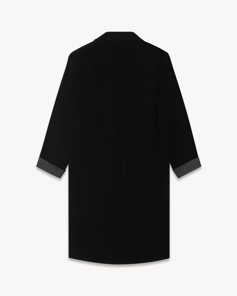 Oversized coat in velvet | Saint Laurent | YSL.com