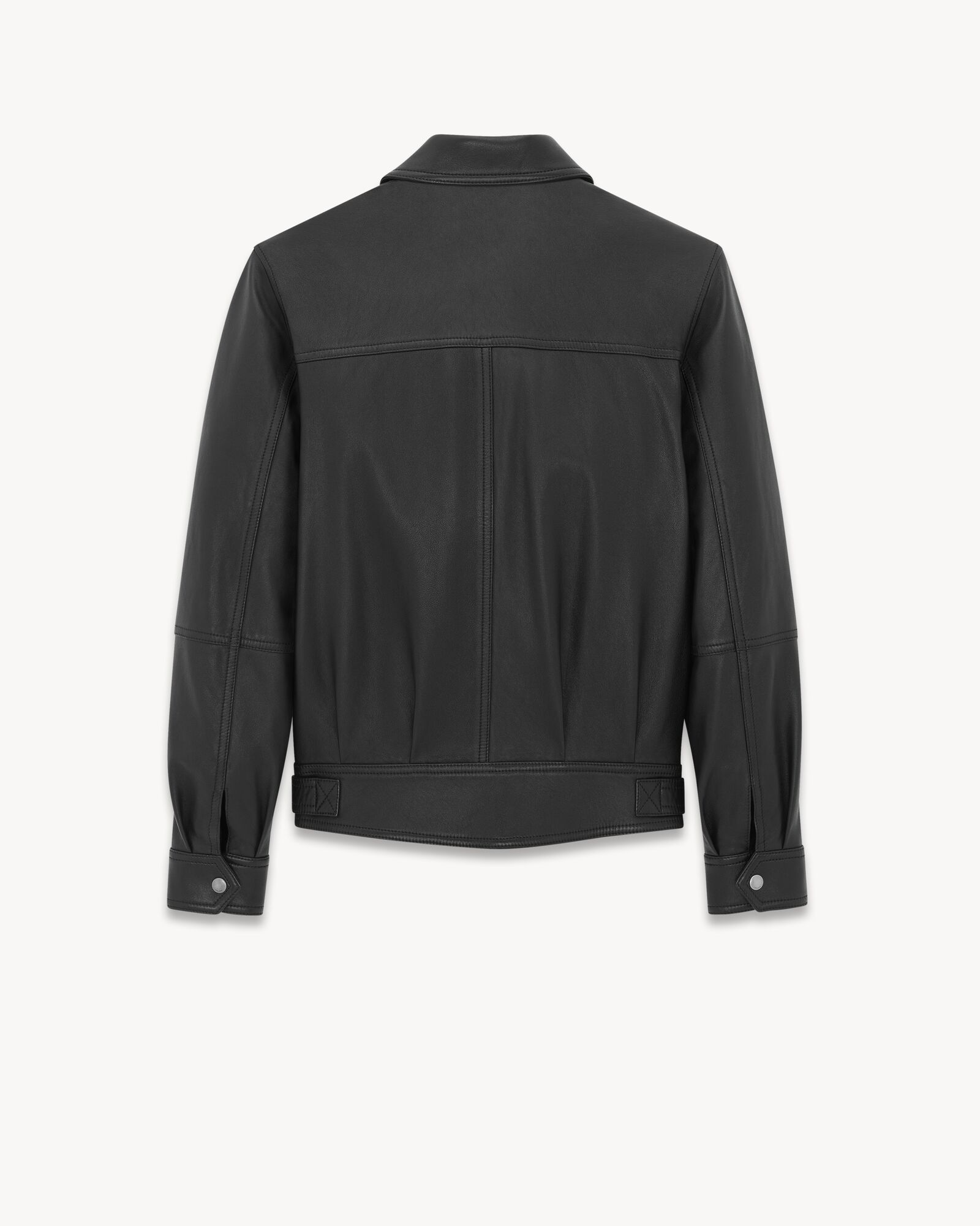 JACKET IN DRUMMED LAMBSKIN Saint Laurent YSL jacket-in-drummed-lambskin-saint-laurent-ysl