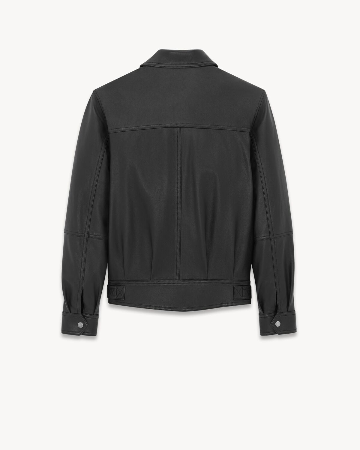 JACKET IN DRUMMED LAMBSKIN Saint Laurent YSL jacket-in-drummed-lambskin-saint-laurent-ysl