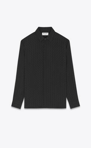 Saint Laurent Blue Polka Dot Shirt for Men