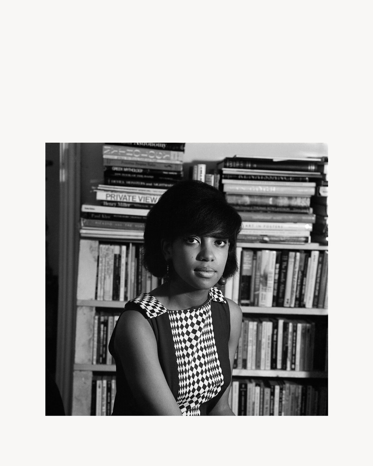 erlin ibreck, drum cover girl, photographed at an artist’s home in kilburn, london, c. 1968