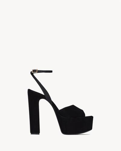 jodie platform sandals in velvet