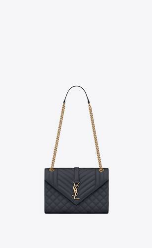envelope medium bag in grain de poudre embossed leather