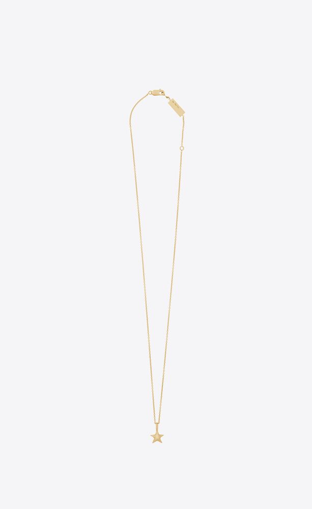 Star pendant necklace in 18K yellow gold | Saint Laurent | YSL.com