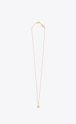 Star pendant necklace in 18K yellow gold | Saint Laurent | YSL.com