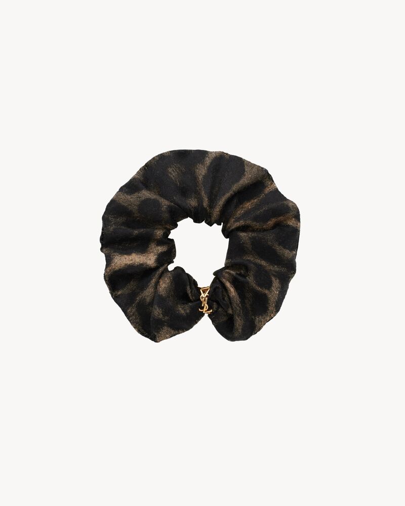 CASSANDRE SCRUNCHIE IN SILK AND CASHMERE JACQUARD