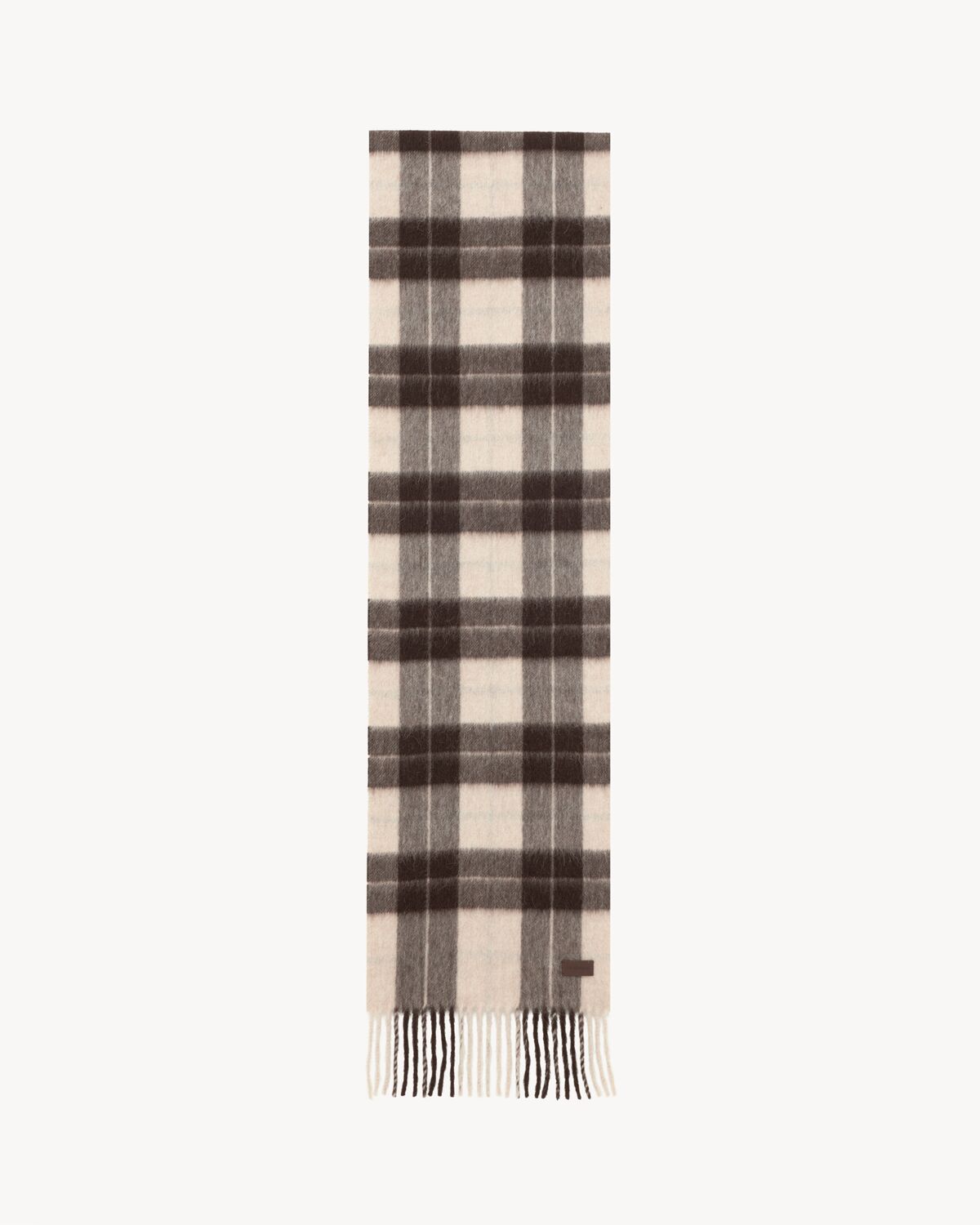 tartan scarf in llama and wool