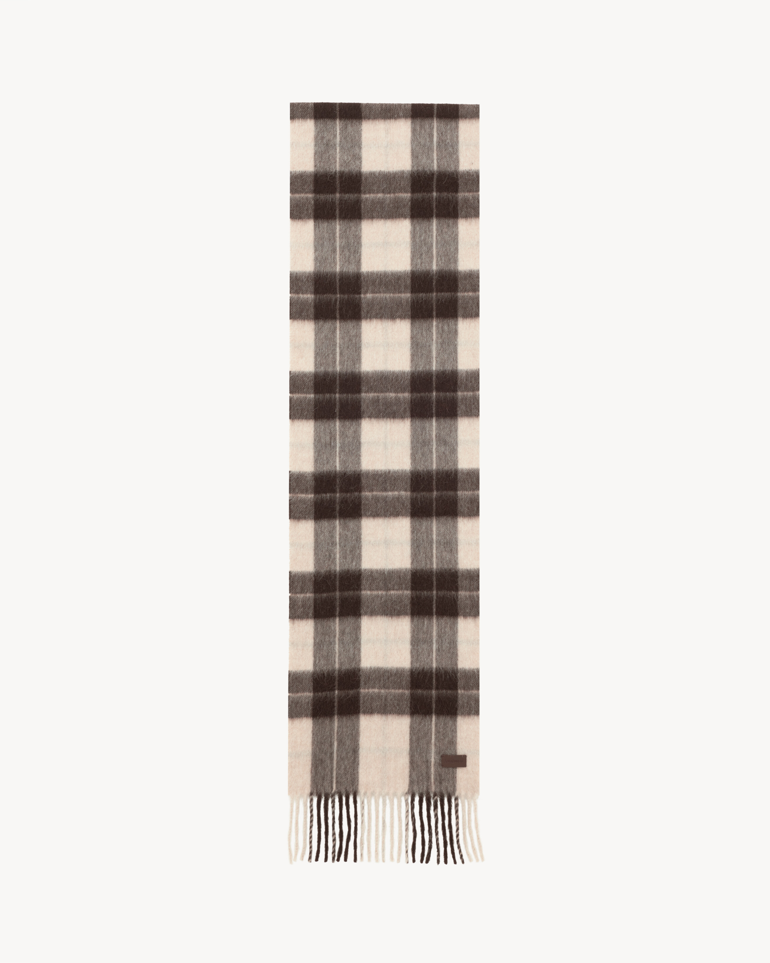 TARTAN SCARF IN LLAMA AND WOOL