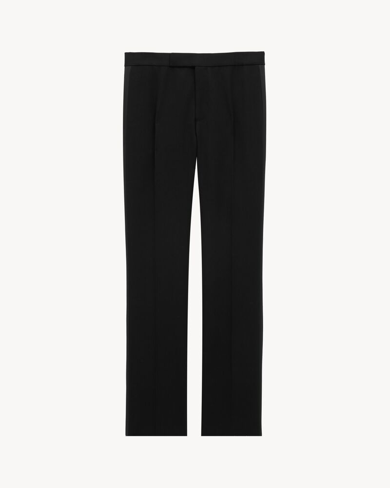 tuxedo straight pants in grain de poudre