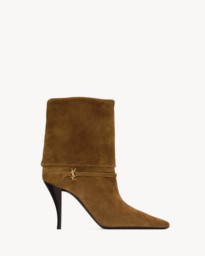 NIKI booties in smooth leather in Brown | Saint Laurent | YSL AU