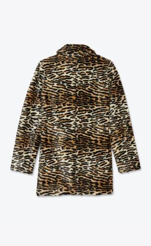 faux-fur lynx-print coat | Saint Laurent United States | YSL.com