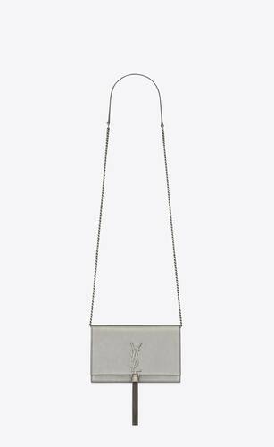 kate chain wallet in metallic leather