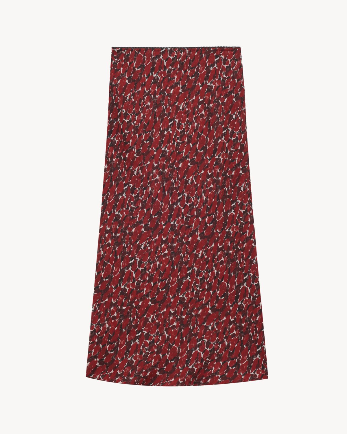 midi skirt in spotted silk muslin