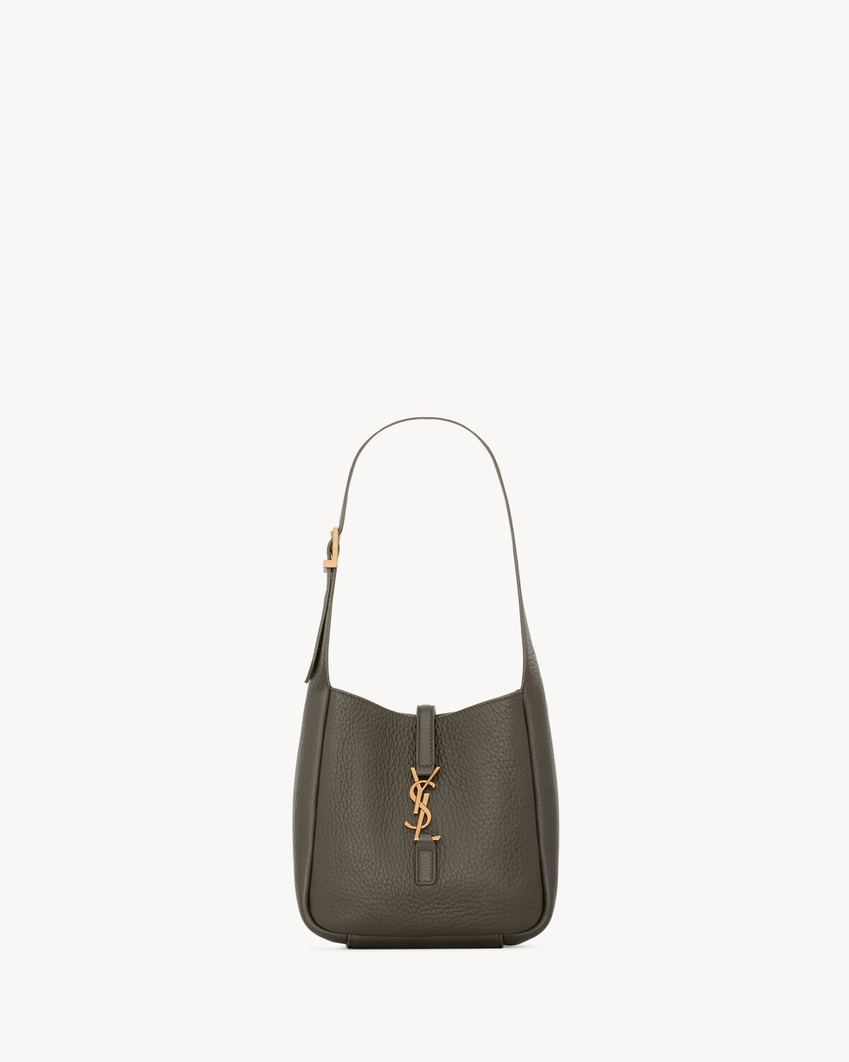 생로랑 LE 5 À 8 그레인드 가죽 서플 베이비 숄더백 809461AADUU3212