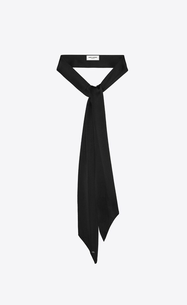絲緞短款lavallière領帶式圍巾