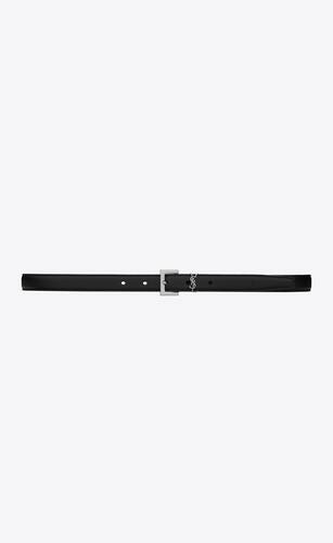 cassandre thin belt with square buckle in grained leather