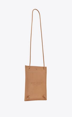 universite flat crossbody bag in vegetable-tanned leather