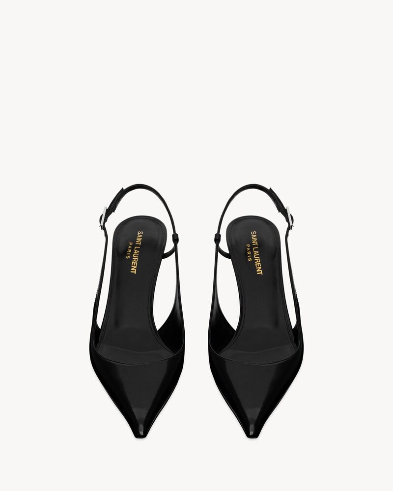 VENDOME slingback pumps in glazed leather