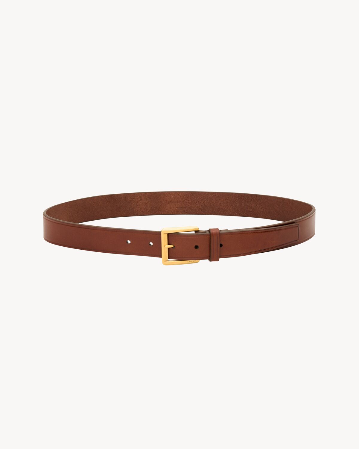 rectangular buckle belt in leather