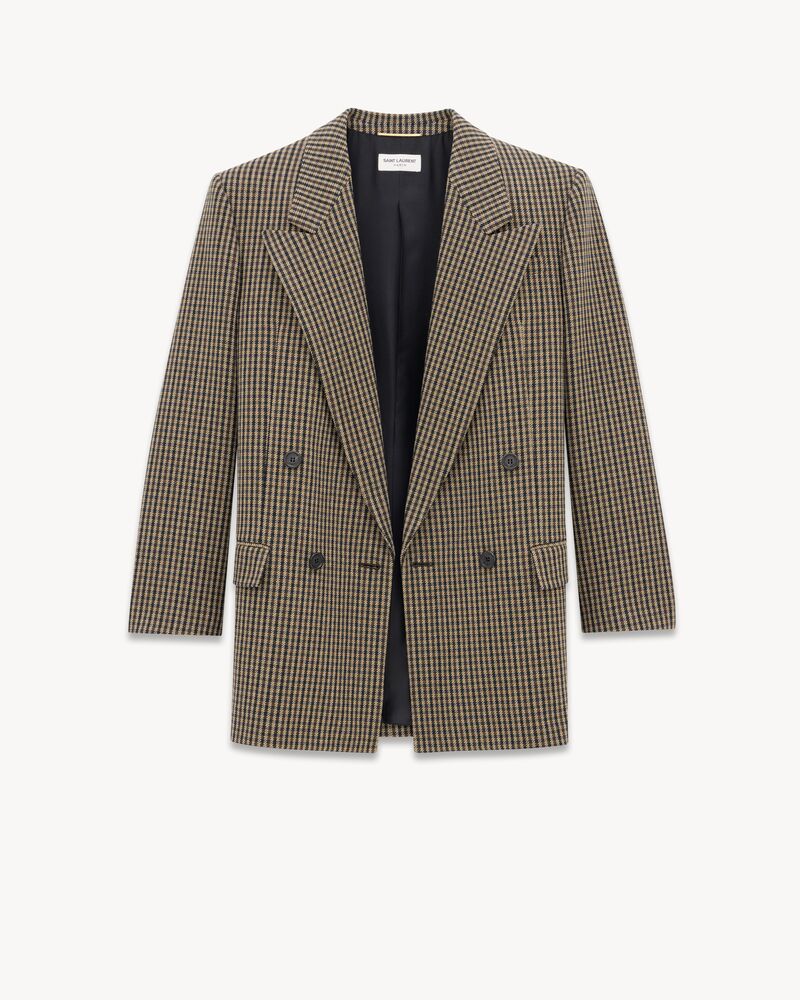 jacket in Vichy wool
