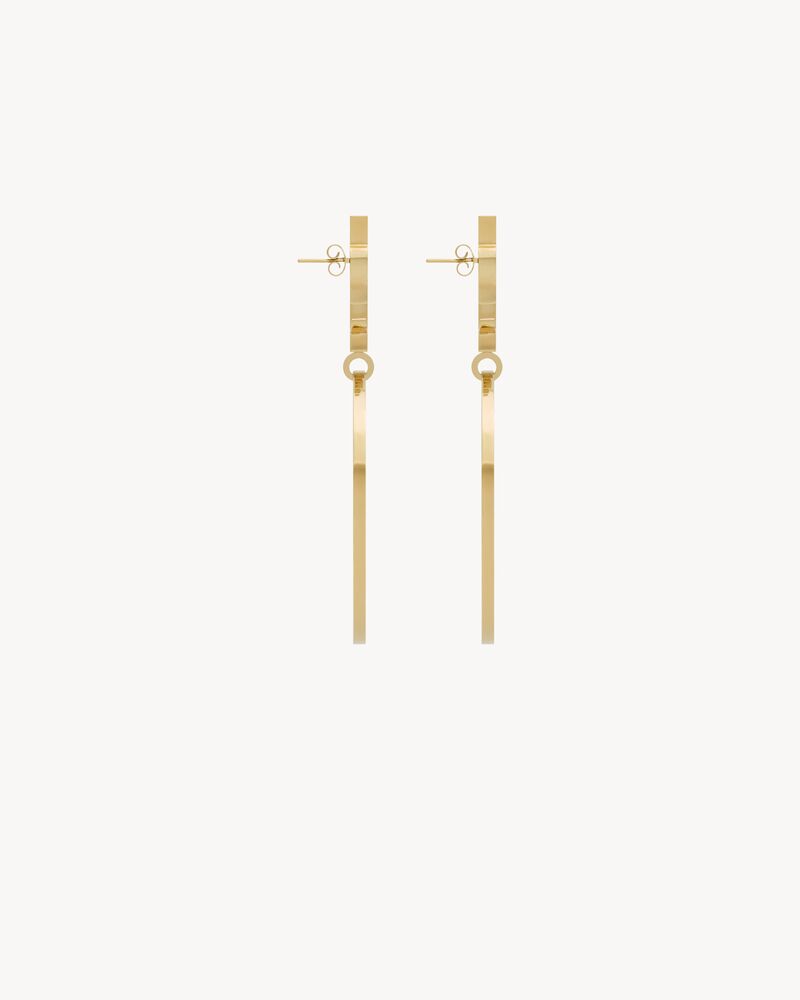 CASSANDRE pendant hoop earrings in metal