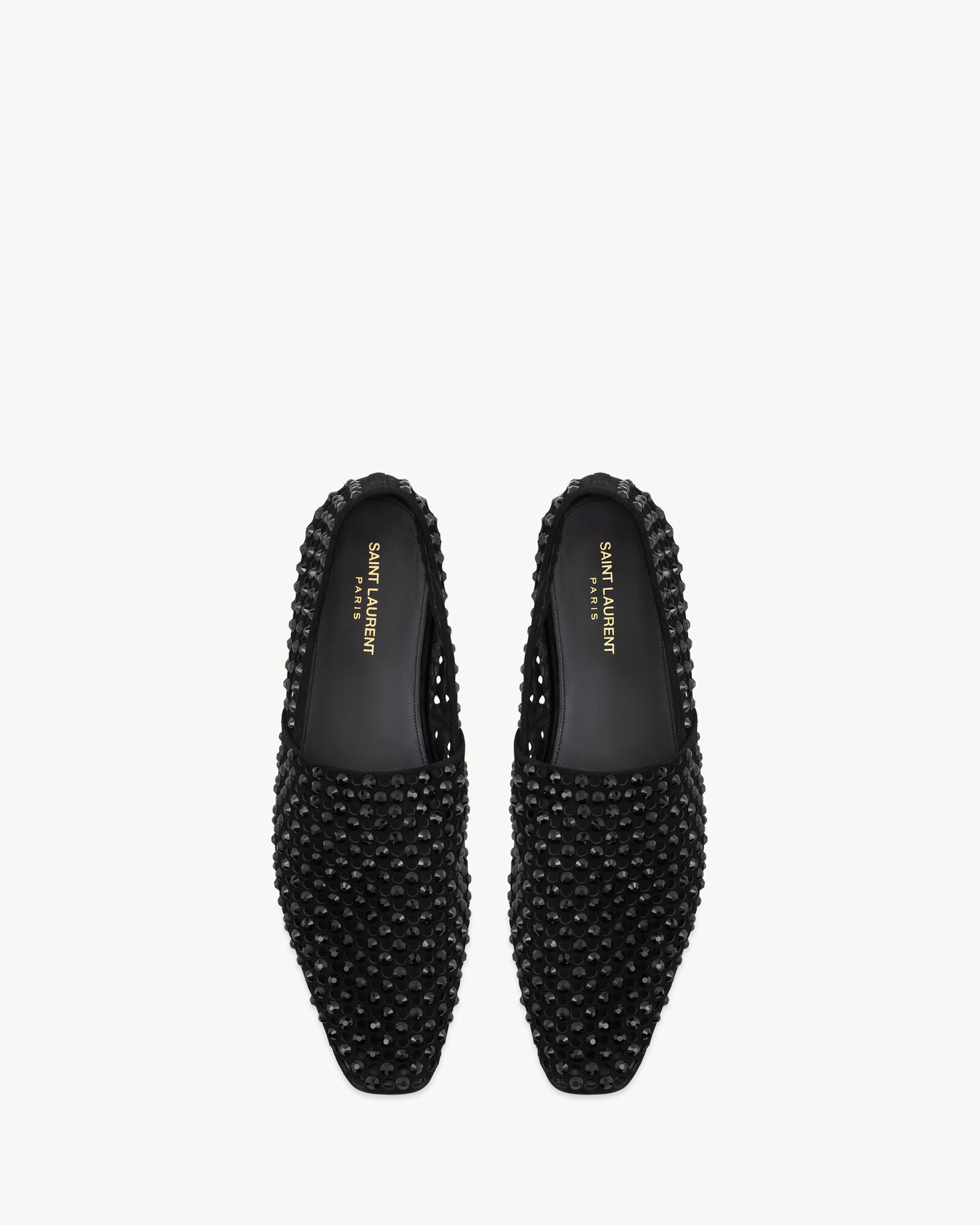 jacques slippers in rhinestone leather