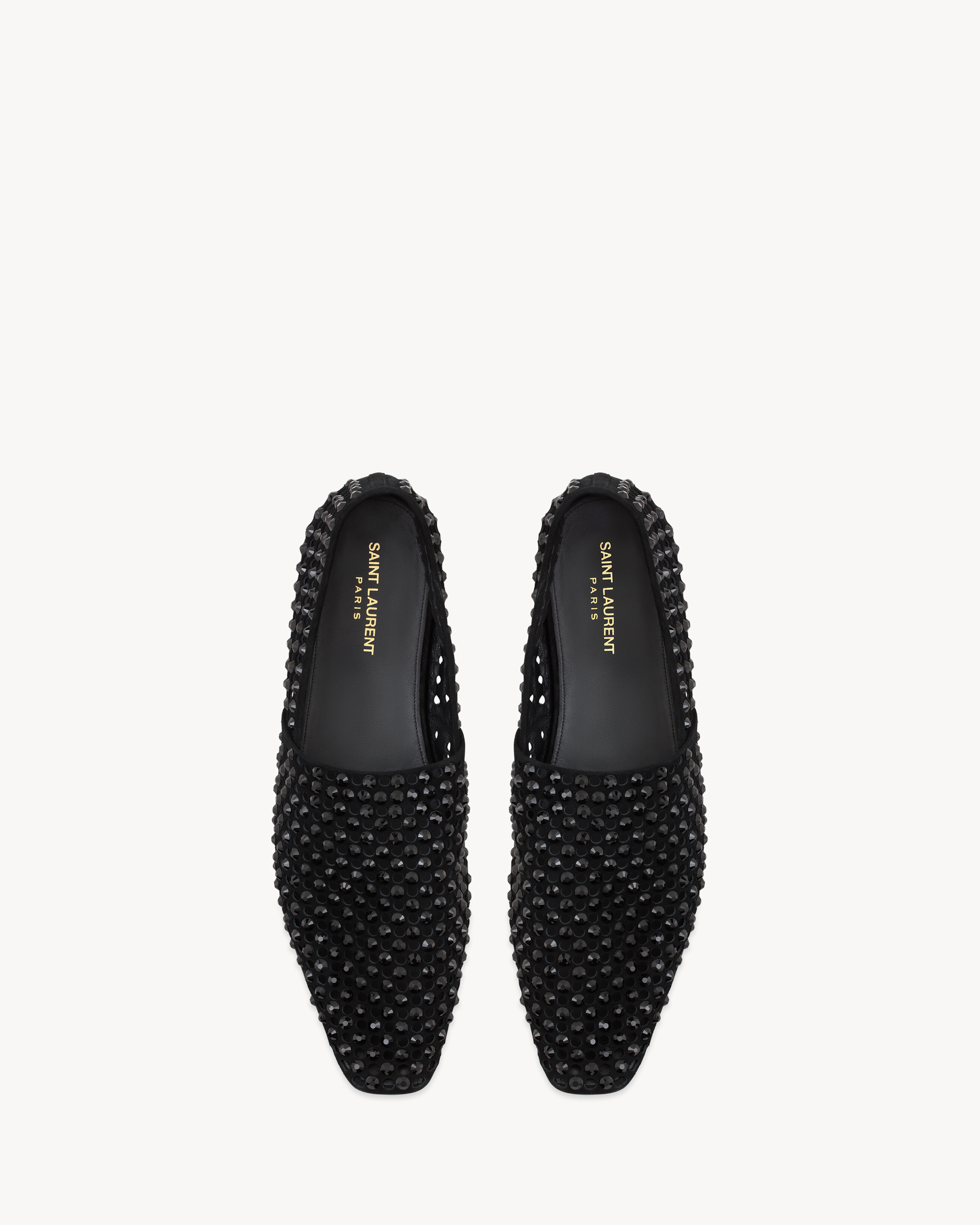 jacques slippers in rhinestone leather