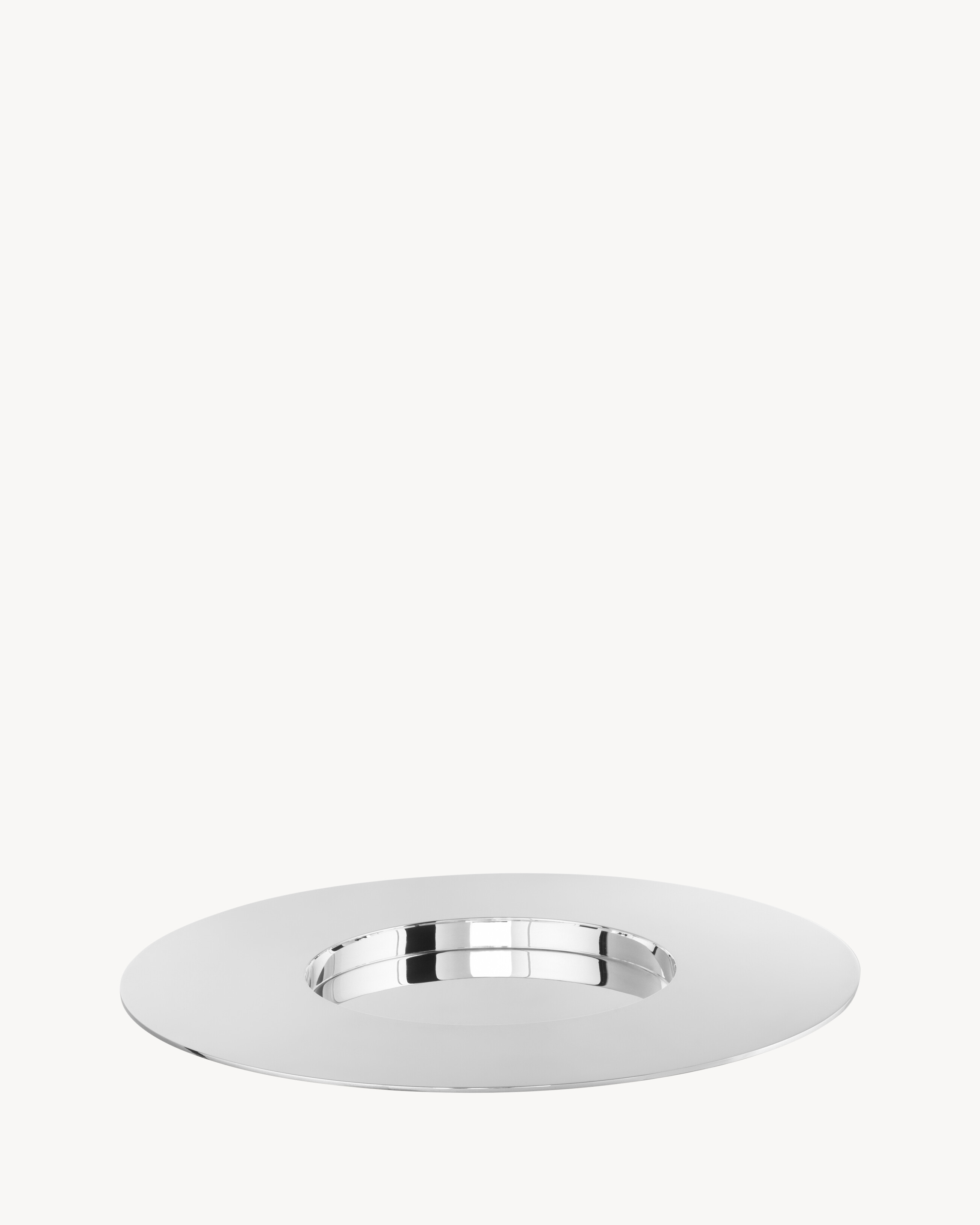 DONALD JUDD PUIFORCAT DINNER PLATE IN STERLING SILVER