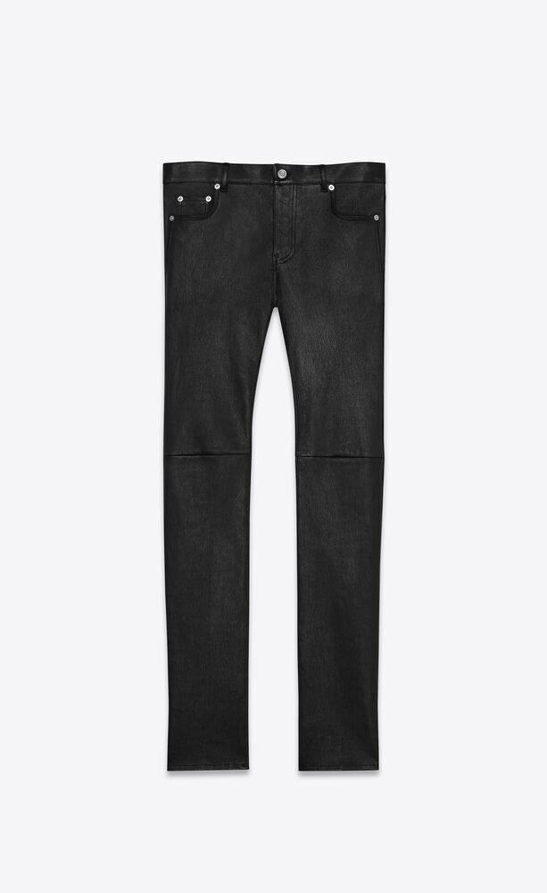 Skinny Pants In Stretch Grained Leather Saint Laurent United States Ysl Com Skinny Pants In Stretch Grained Leather Saint Laurent United States Ysl Com