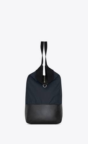 LE MONOGRAMME 48H DUFFLE IN CASSANDRE CANVAS AND VEGETABLE TANNED LEATHER, Saint Laurent