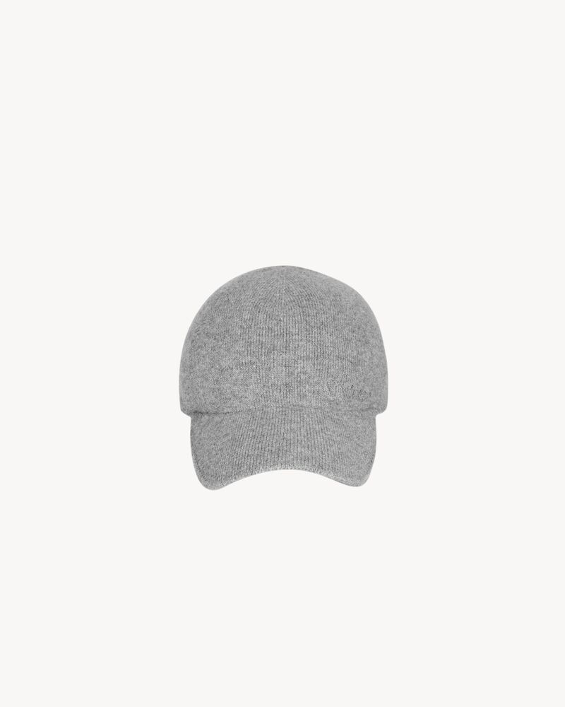 SAINT LAURENT knit baseball cap in cashmere