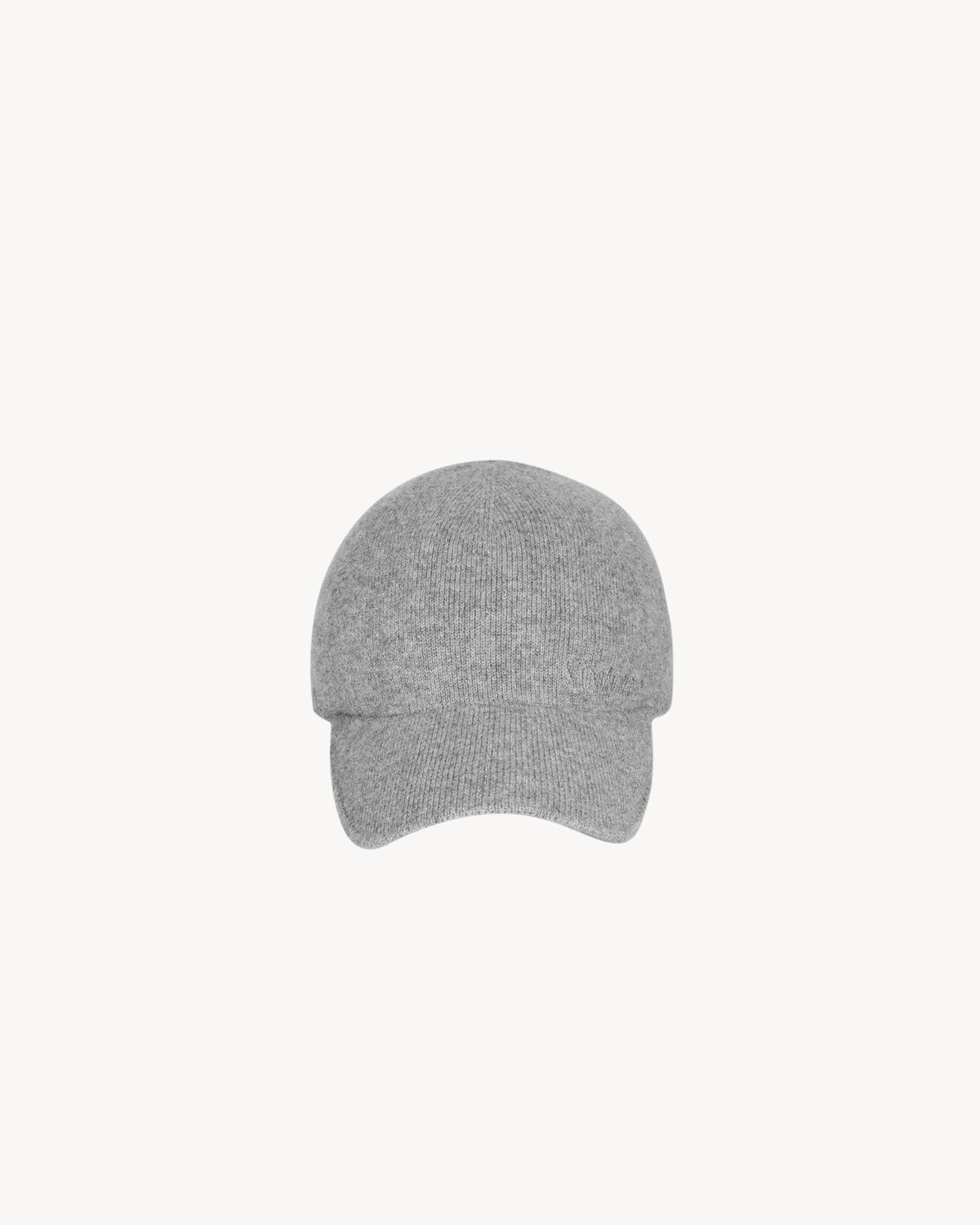 saint laurent knit baseball cap in cashmere