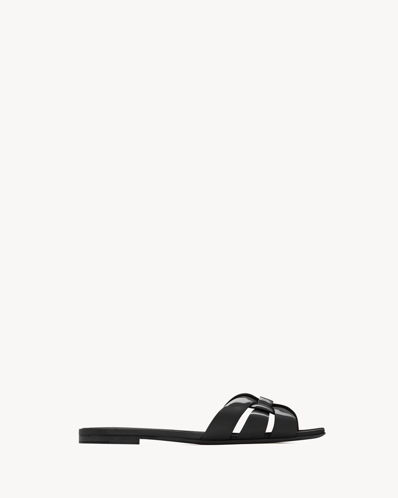 Tribute flat sandals in patent leather Clearance