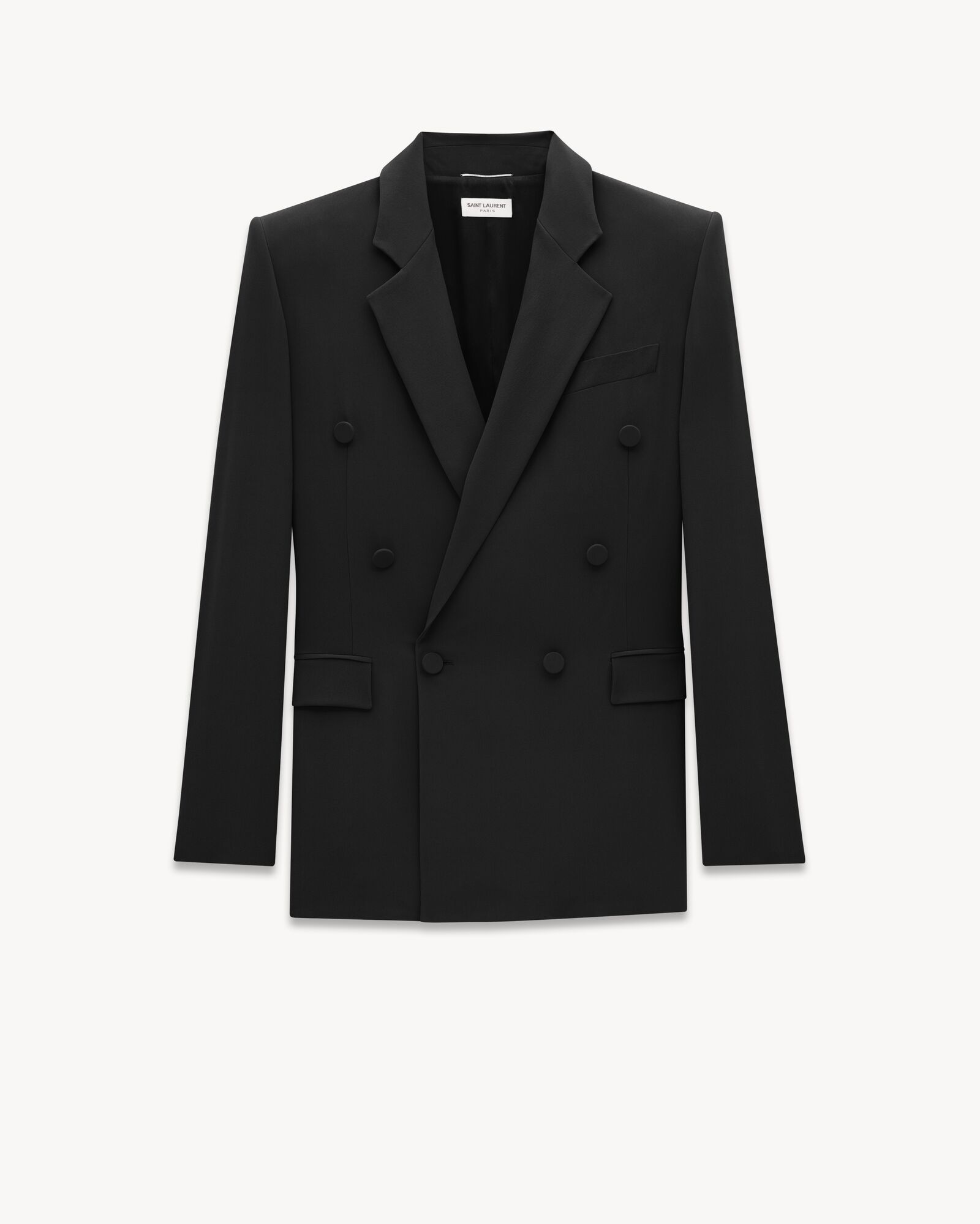 Jacket in silk crepe | Saint Laurent | YSL.com