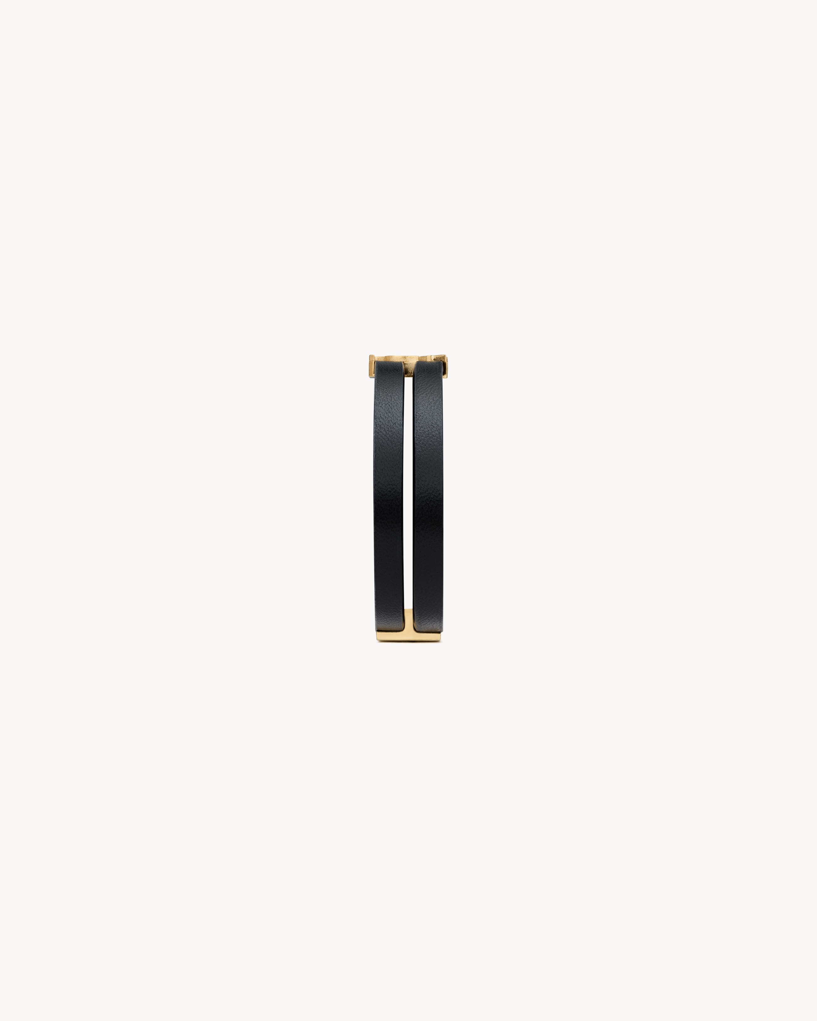 CASSANDRE double-strand bracelet in leather and metal