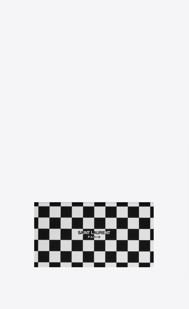 saint laurent checkered card holder