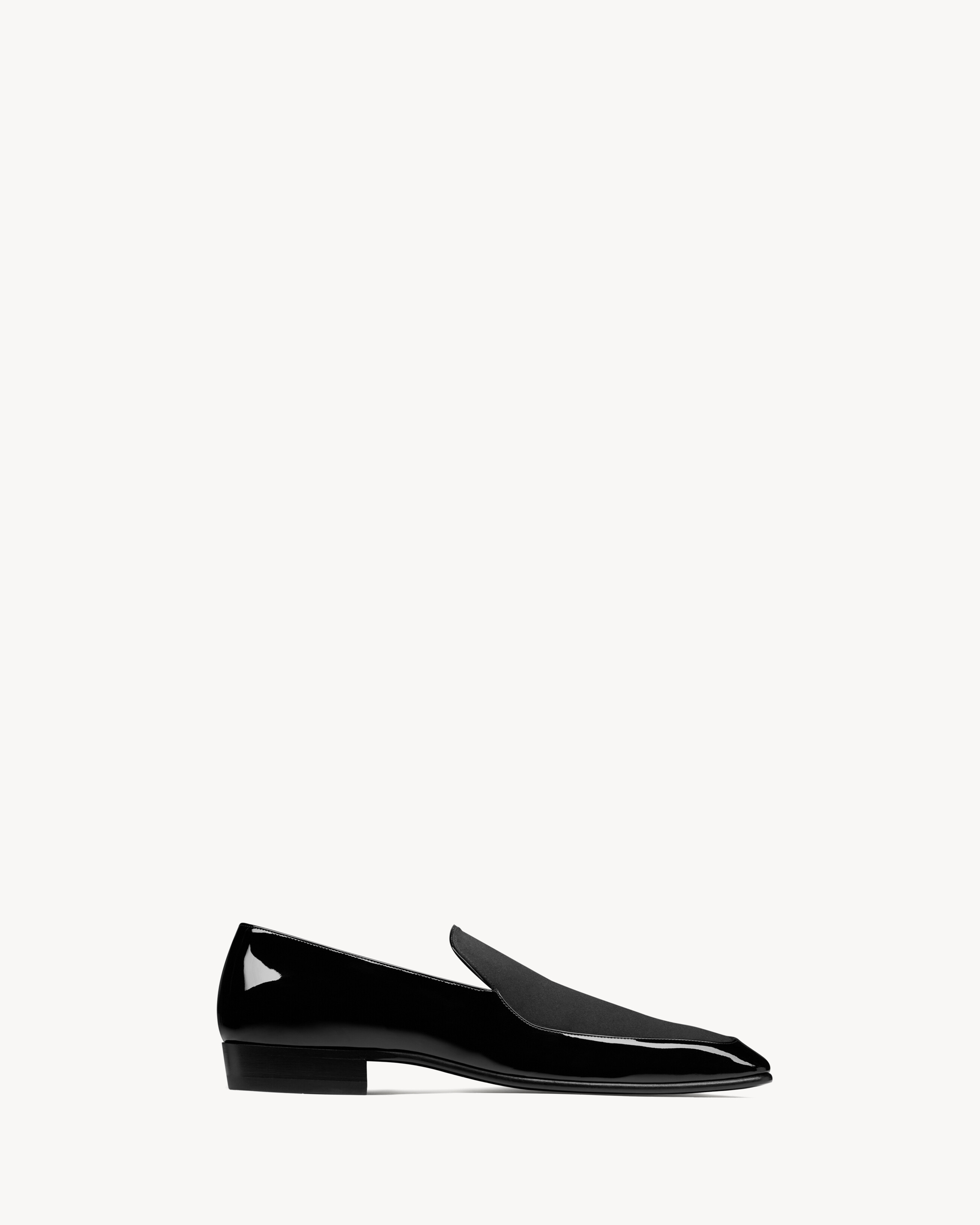 GABRIEL loafers in patent leather and silk satin | Saint Laurent 