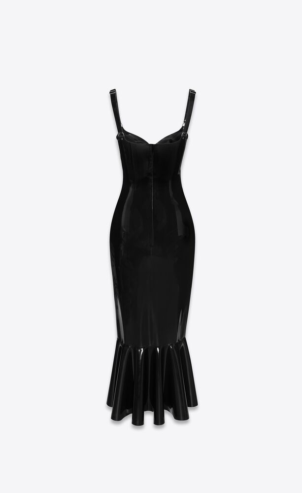 saint laurent latex dress