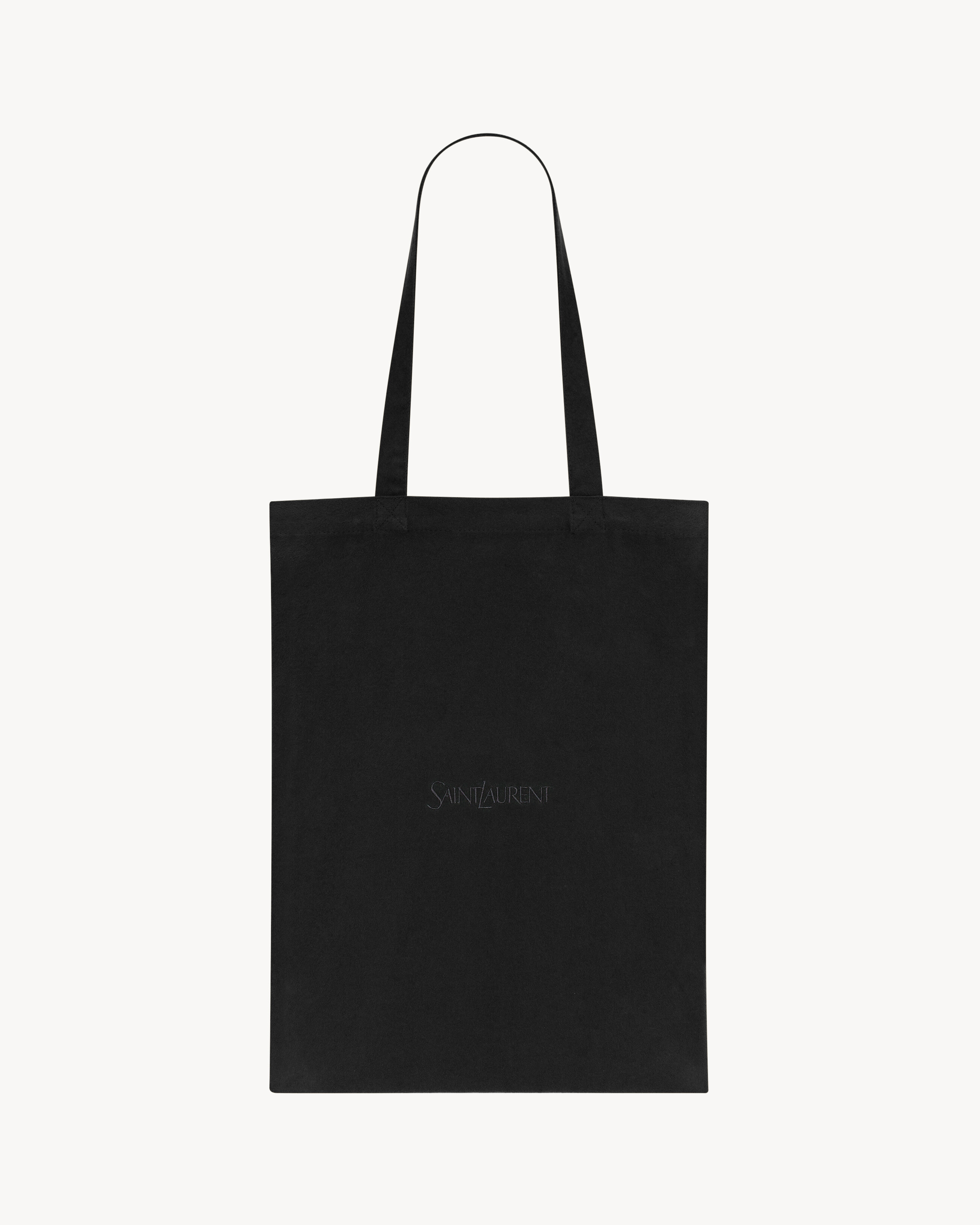 SMALL SAINT LAURENT TOTEBAG IN BRUSHED COTTON