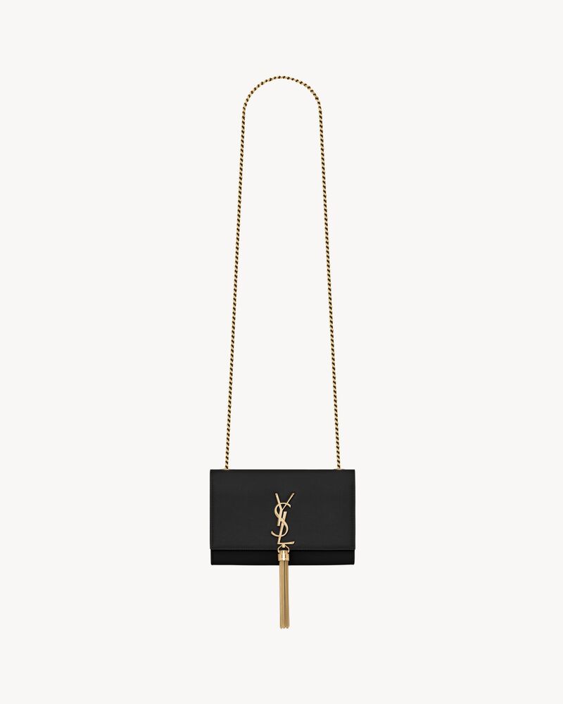 Ysl black and gold clutch sale