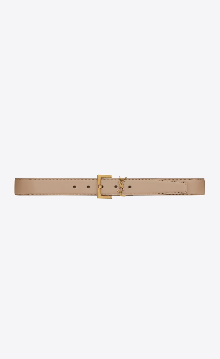 CASSANDRE BELT WITH SQUARE BUCKLE IN SHINY BOX SAINT LAURENT LEATHER ...